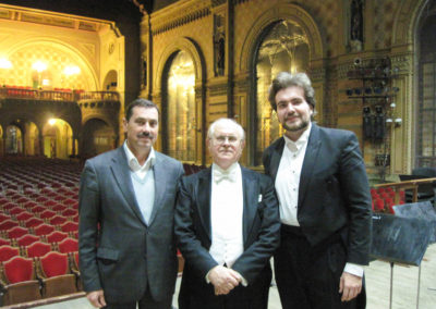 With Maestro Allin Vlasenko, after concert at Odessa Philarmonic Hall
